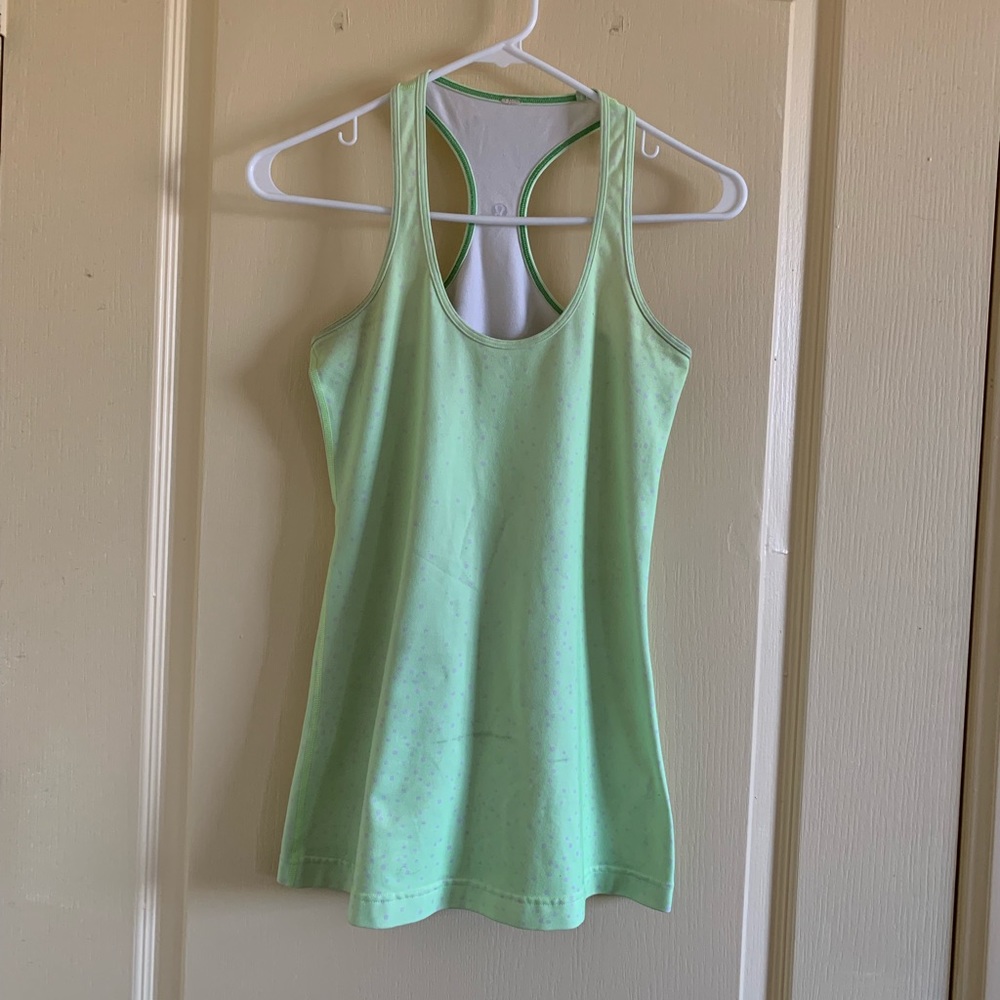 lululemon athletica Light Green Racerback Muscle Tank